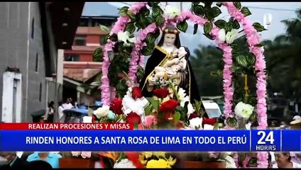 Realizan homenaje a Santa Rosa de Lima en todo el Perú