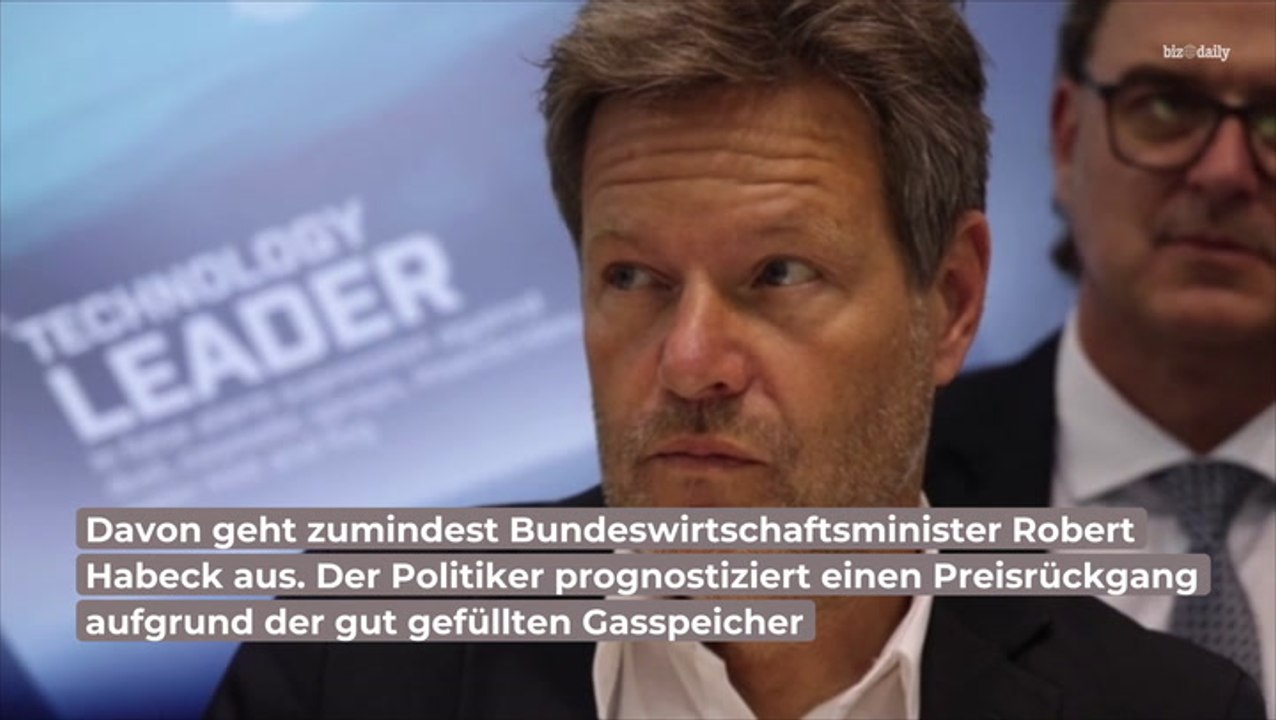 Darum prognostiziert Habeck sinkende Gaspreise
