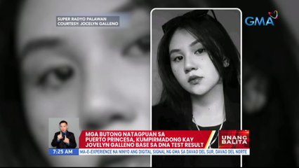 Mga butong natagpuan sa Puerto Princesa, kumpirmadong kay Jovelyn Galleno base sa DNA test result | UB