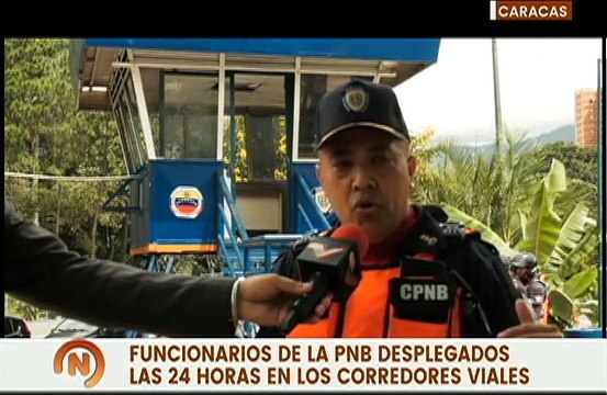 PNB despliega 120 funcionarios en distintos puntos de la autopista Gran Cacique Indio Guaicaipuro