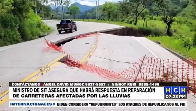 Ministro del SIT promete respuesta en reparación de carreteras afectadas por lluvias