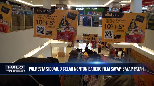 Polresta Sidoarjo Bersama Polwan Dan Awak Media Nobar Sayap-Sayap Patah