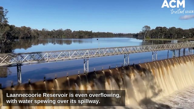 Substantial rain in the region has led to Laanecoorie Reservoir overflowing | August 31, 2022 | Bendigo Advertiser
