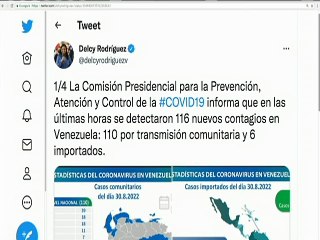 COVID-19 | Venezuela registró 110 casos comunitarios, 6 importados y 534.821 pacientes recuperados