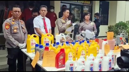 Polres Metro Bekasi Ungkap Kasus Pidana Memproduksi dan Menjual Oli Palsu