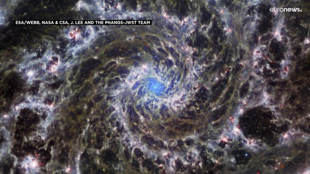 Новые снимки галактики М74 с телескопов Хаббл и Джеймс Уэбб