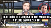 Espinosa de los Monteros (VOX) da una lección a Sánchez en TVE sobre cómo gestionar el gasto público