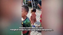 Kelakuan Anak Kecil Saat Lomba Makan Kerupuk Bikin Gemes!!