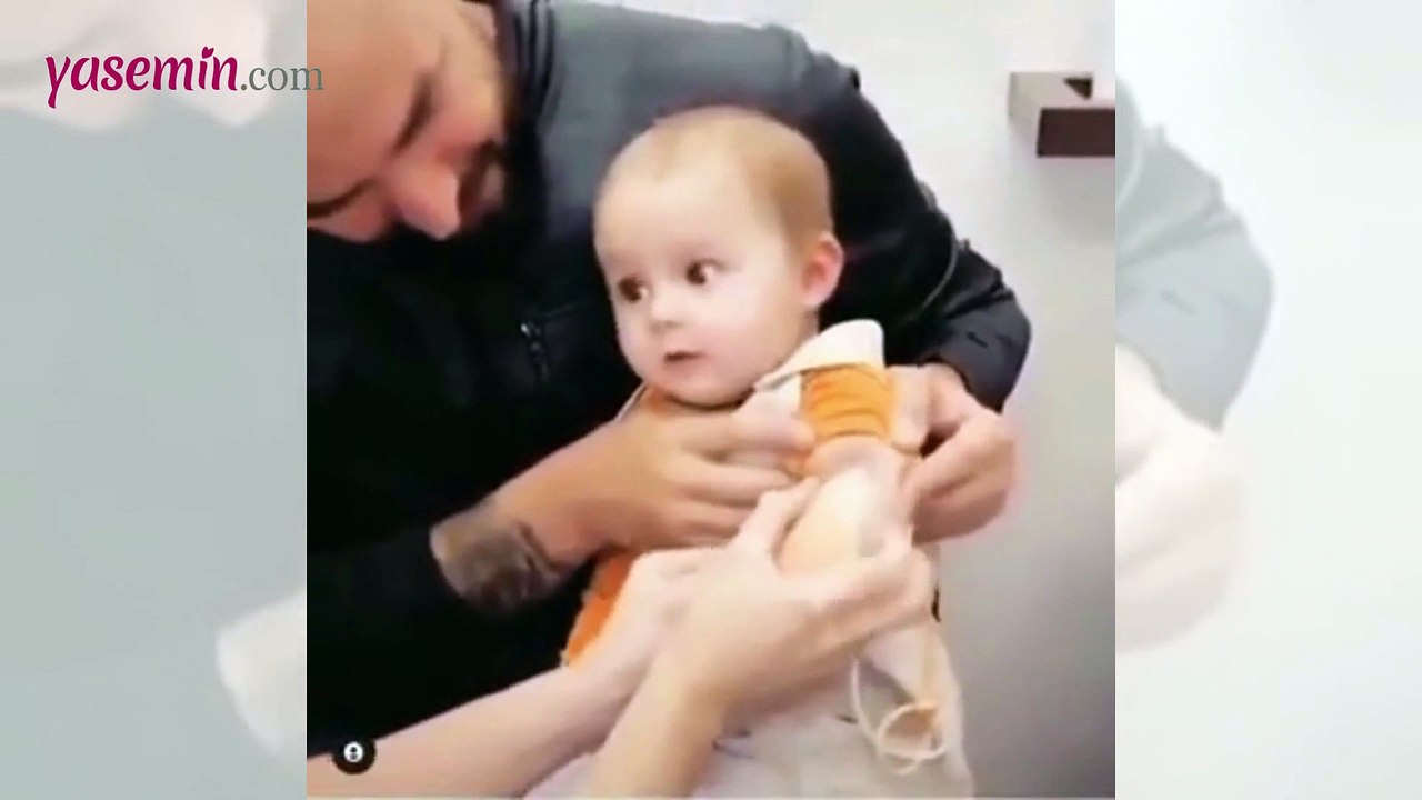 Protez kol takılan bebeğin mutluluğu yüreklere...