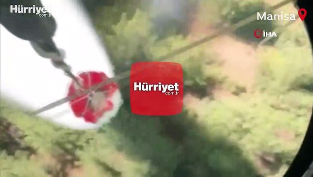 Soma’da orman yangını: Havadan ve karadan müdahale