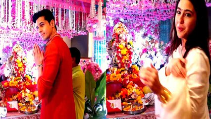 Sara Ali Khan और Sidharth Malhotra ने ऐसे किए बप्पा के दर्शन, पहुंचे T-Series के Office, Video viral