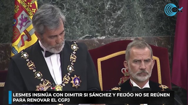 Lesmes insinúa con dimitir si Sánchez y Feijóo no se reúnen para renovar el CGPJ