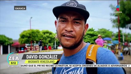 Migrantes llegan a Tapanatepec, Oaxaca, en busca de la visa humanitaria