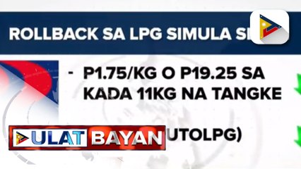 Petron, magpapatupad ng rollback sa LPG simula bukas