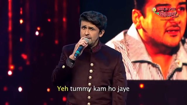 sonu nigam mimicry of Udit Narayan, Adnan Sami, Mika Singh | Mirchi music awards