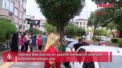 Bakırköy'de güzellik merkezinde yangın