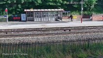 Shocking CCTV images show moment teens threw bike onto train tracks in Leeds