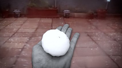 Así se ha vivido la fuerte tormenta de  granizo caída sobre Girona