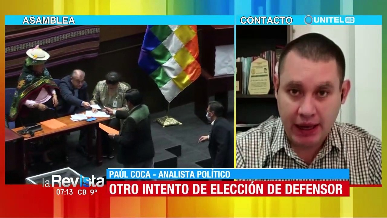 Analista: Un acuerdo nacional o que el MAS consiga los votos que le falta, son las opciones para elegir al defensor del Pueblo