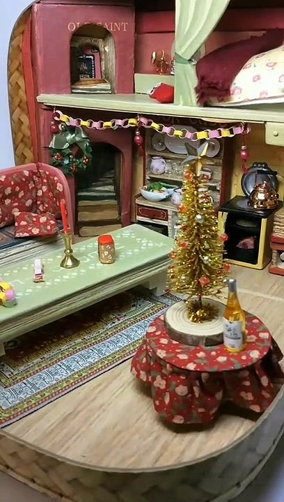 Mini dollhouse miniature handmade DIY art and craft work ideas miniature paper crafts tiny house design