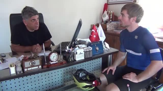 Bingöl gündem haberleri... Pedal çevirerek gezen Avusturyalı genç Beypazarı'na geldi