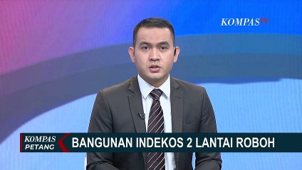 Bangunan Indekos Dua Lantai di Jaksel Roboh dan Timpa Sebuah Warung