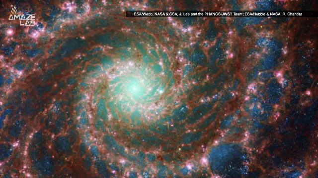 These Phantom Galaxy Images Were Captured by the James Webb Space Telescope With the Help of an Old Friend