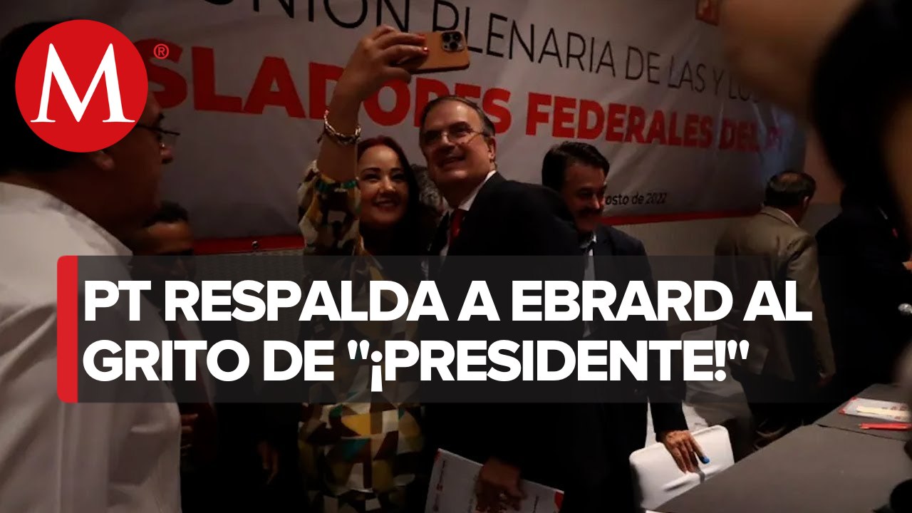 Gritan "presidente, presidente" a Ebrard en reunión plenaria del PT