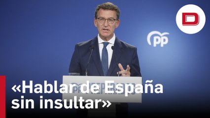 Feijóo, sobre debate de Sánchez por ahorro energético: «Podemos hablar de España sin insultar»