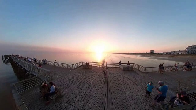 Coucher de soleil depuis le pont d'Estacade à St-Jean-de-Monts