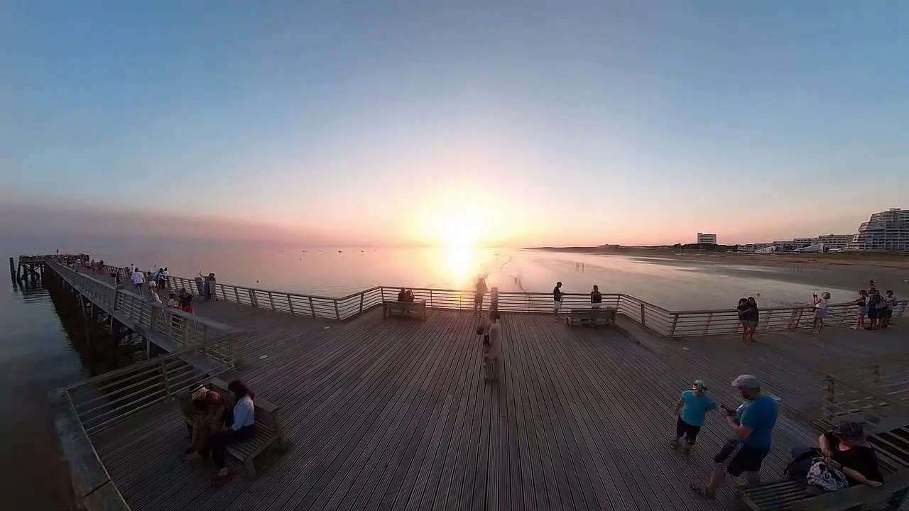 Coucher de soleil depuis le pont d'Estacade à St-Jean-de-Monts