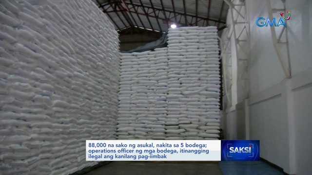 88,000 na sako ng asukal, nakita sa 5 bodega; operations officer ng mga bodega, itinangging ilegal ang kanilang pag-iimbak | Saksi