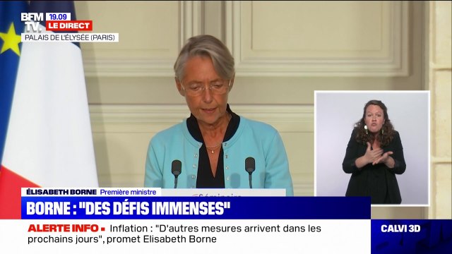 Élisabeth Borne: Nous avons déterminé une liste de 60 politiques prioritaires du gouvernement