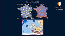 prévisions météo du mercredi 31 août 2022