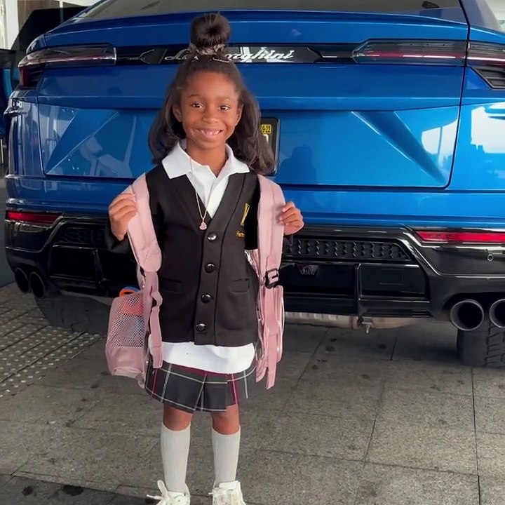 Joseline Hernandez shows off Bonnie Bella on her first day of kindergarten