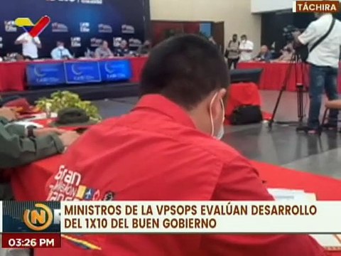 Vicepresidencia de Obras Públicas y Servicios evalúa avances del 1x10 del Buen Gobierno en Táchira