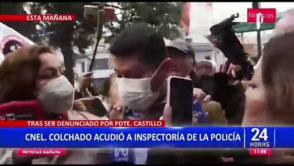 Harvey Colchado se presenta ante la inspectoría de la PNP por allanamiento a Palacio de Gobierno