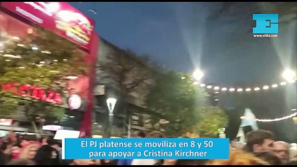 El PJ platense se moviliza en 8 y 50 para apoyar a Cristina Kirchner.