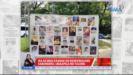 Isa sa mga kaanak ng nawawalang sabungero, umaapela ng tulong | UB
