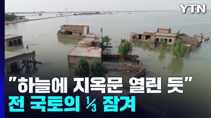 [뉴스라이브] "하늘에 지옥문 열린 듯"...국토 3분의 1 잠긴 파키스탄 / YTN