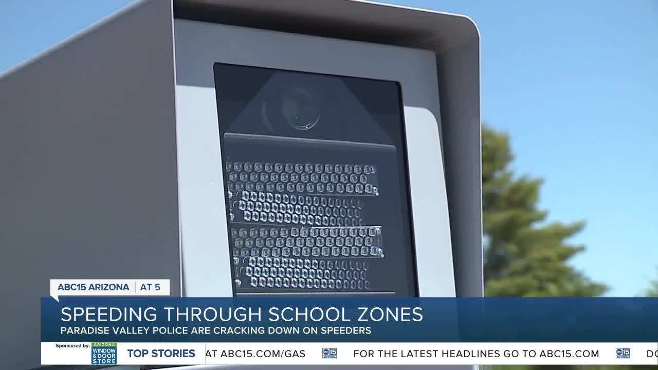 Speeding through school zones in Paradise Valley