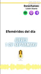 Efemérides jueves 1 de septiembre