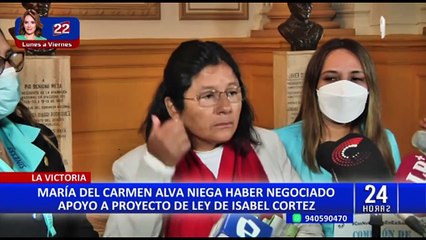 Isabel Cortez rechaza presunto intercambio de favores con Maricarmen Alva