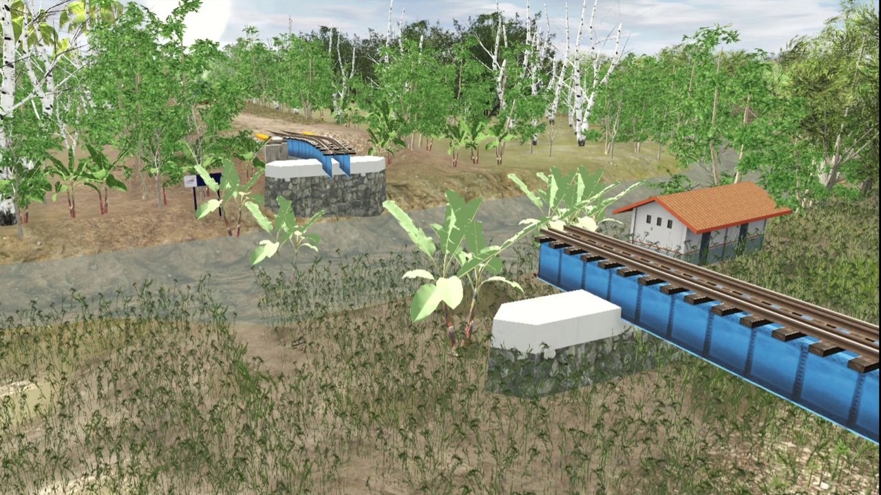 Train Crossing Broken Bridge | Trainz Simulator 2019