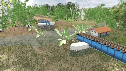 Train Crossing Broken Bridge | Trainz Simulator 2019