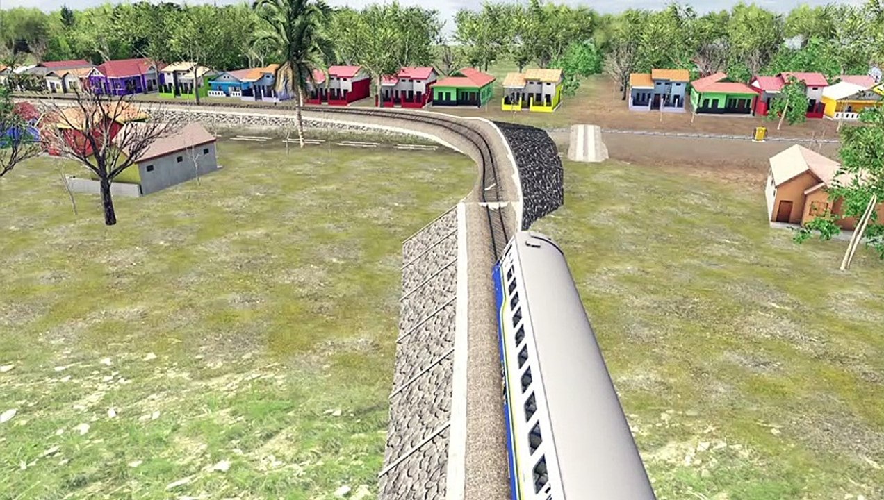 Train Breaks Through Speed bump Rails | Trainz Railroad Simulator 2019