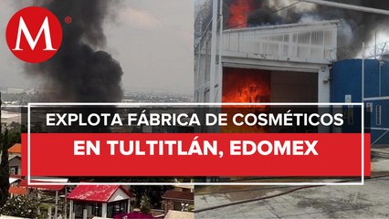 Fábrica de solventes se incendia en Tultitlán, Edomex