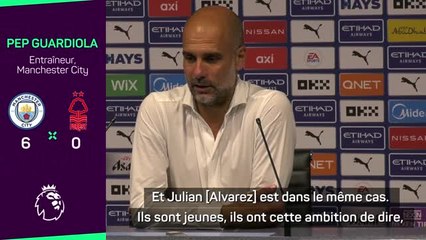 5e j. - Guardiola : Alvarez et Haaland apportent "une énergie supplémentaire"