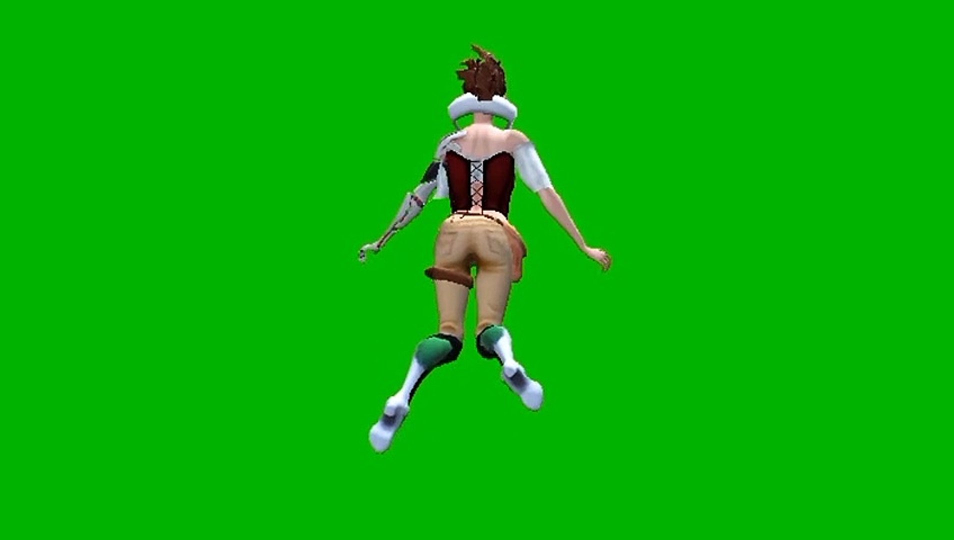 ⁣Green Screen Flying 3D Animation