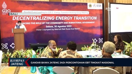 Ganjar Bawa Jateng Jadi Percontohan EBT Tingkat Nasional